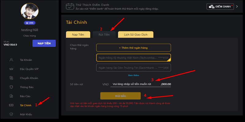 Rút những khoản tiền thưởng đầu tiên khi đánh đề online